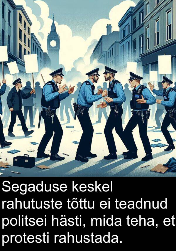 protesti: Segaduse keskel rahutuste tõttu ei teadnud politsei hästi, mida teha, et protesti rahustada.