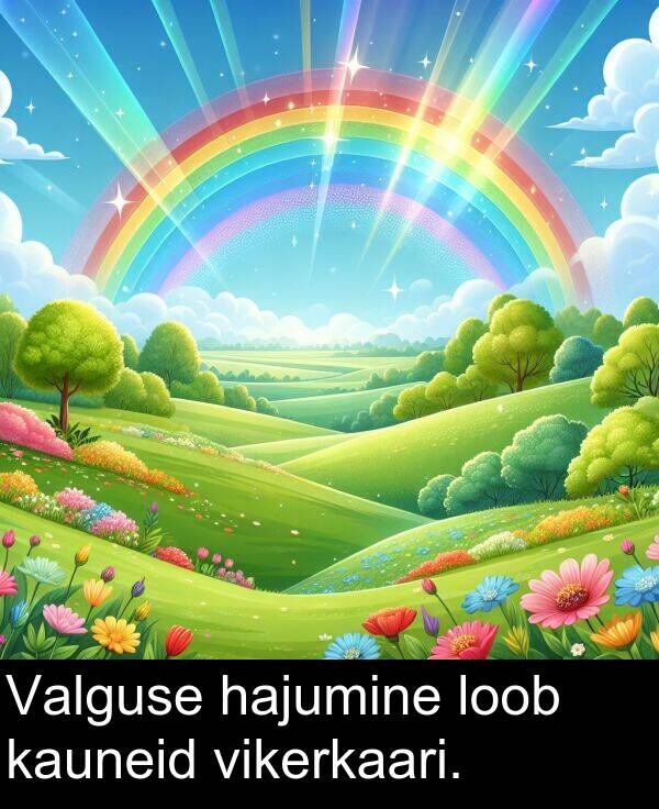 hajumine: Valguse hajumine loob kauneid vikerkaari.