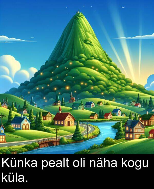 küla: Künka pealt oli näha kogu küla.