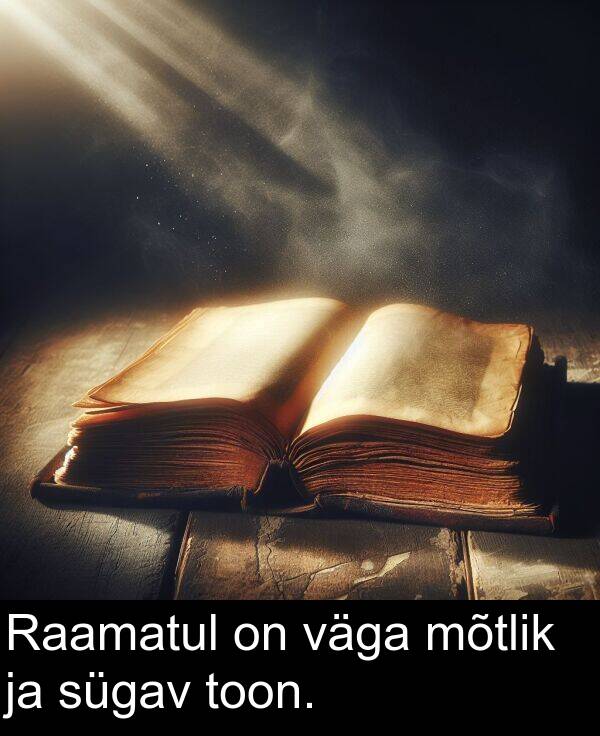 mõtlik: Raamatul on väga mõtlik ja sügav toon.