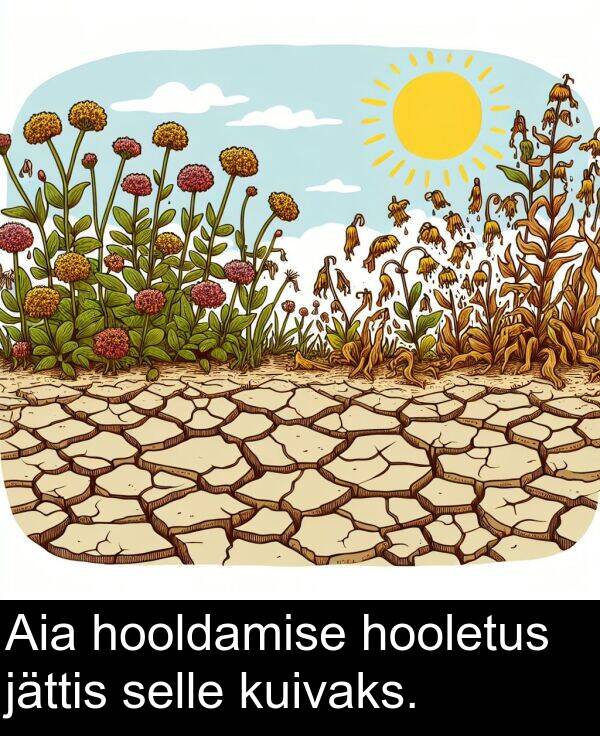 hooldamise: Aia hooldamise hooletus jättis selle kuivaks.