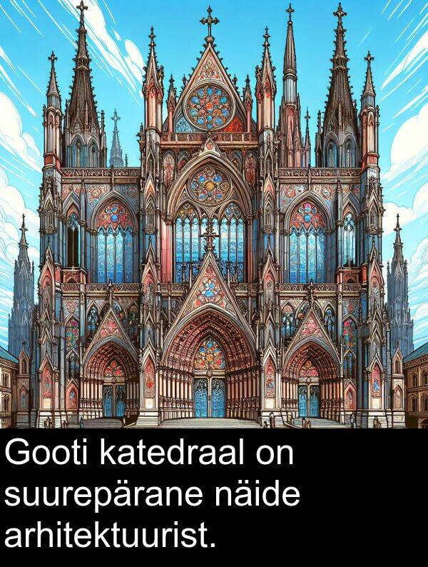 suurepärane: Gooti katedraal on suurepärane näide arhitektuurist.