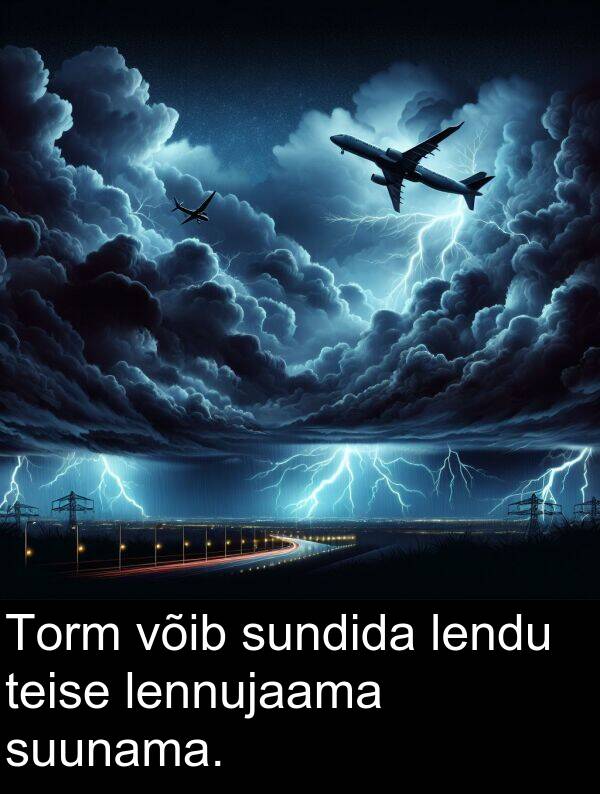 sundida: Torm võib sundida lendu teise lennujaama suunama.