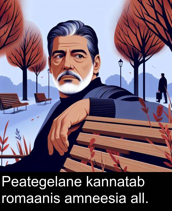 romaanis: Peategelane kannatab romaanis amneesia all.