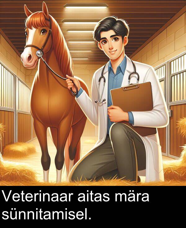 sünnitamisel: Veterinaar aitas mära sünnitamisel.