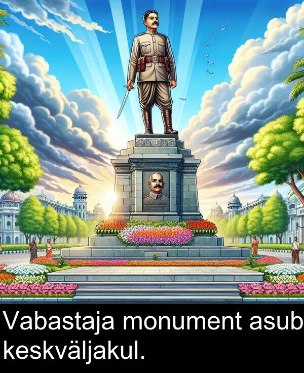 monument: Vabastaja monument asub keskväljakul.