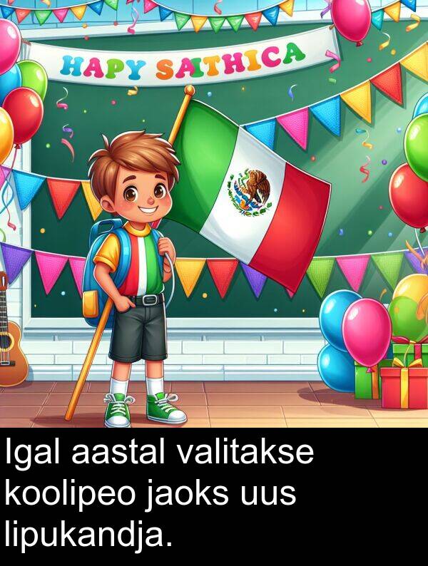 uus: Igal aastal valitakse koolipeo jaoks uus lipukandja.