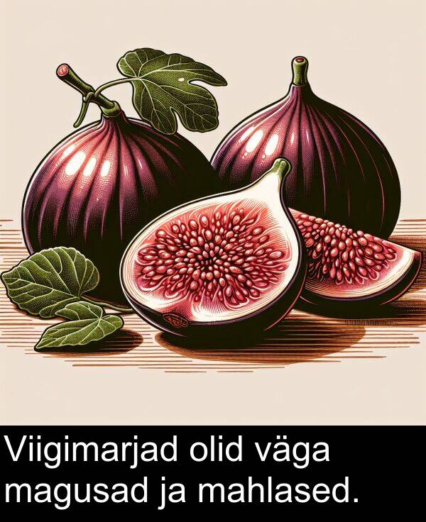 mahlased: Viigimarjad olid väga magusad ja mahlased.