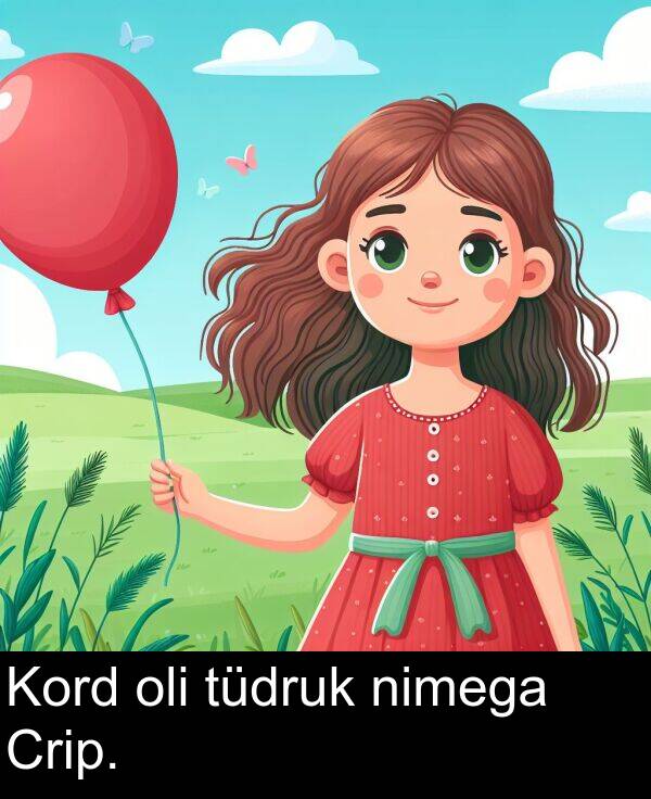 tüdruk: Kord oli tüdruk nimega Crip.
