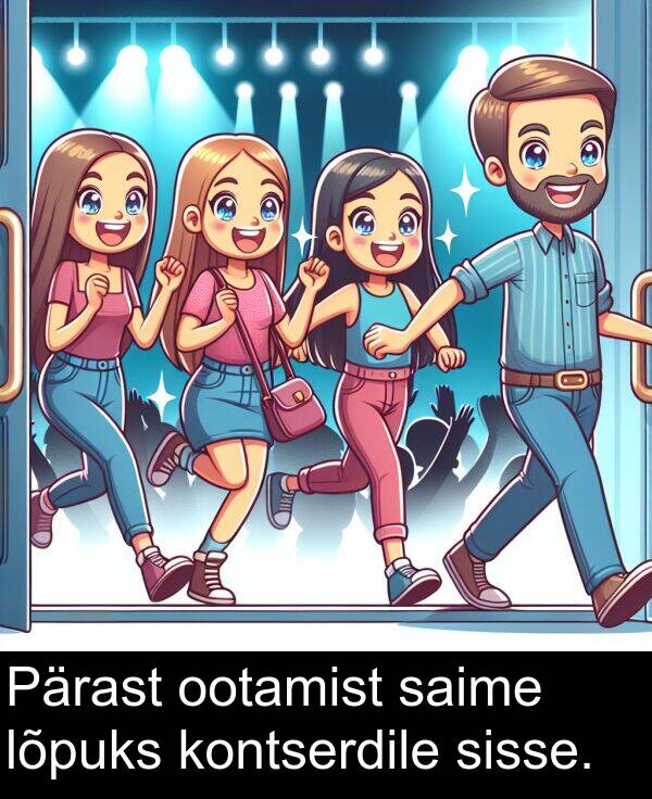 lõpuks: Pärast ootamist saime lõpuks kontserdile sisse.