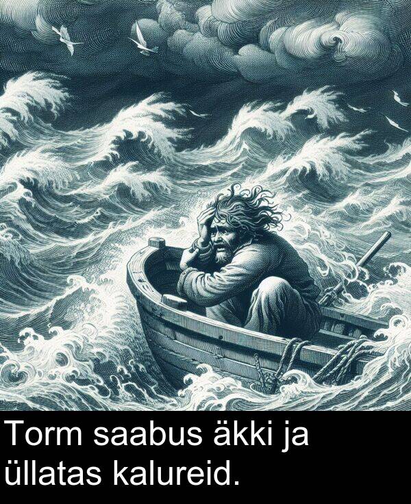 saabus: Torm saabus äkki ja üllatas kalureid.
