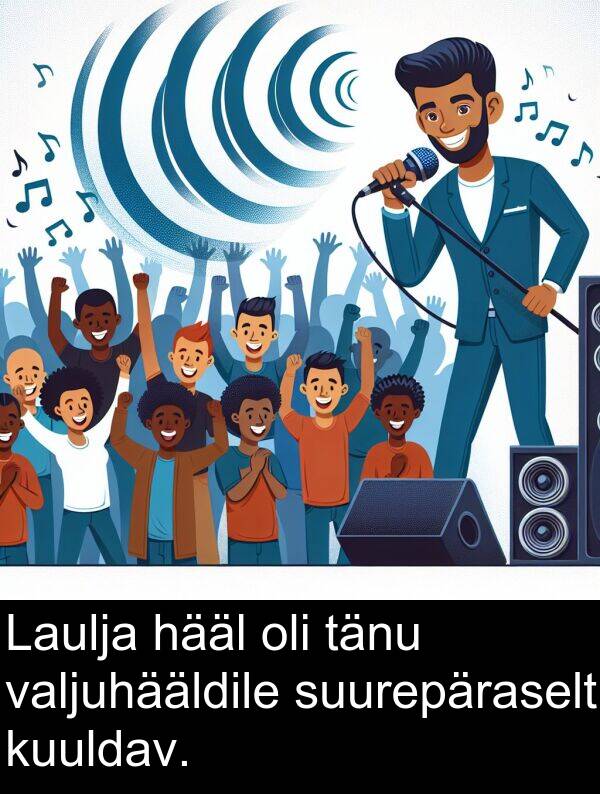kuuldav: Laulja hääl oli tänu valjuhääldile suurepäraselt kuuldav.