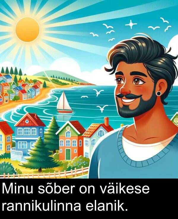 sõber: Minu sõber on väikese rannikulinna elanik.