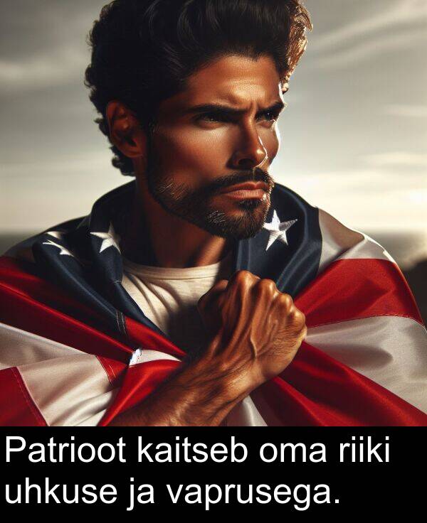 riiki: Patrioot kaitseb oma riiki uhkuse ja vaprusega.