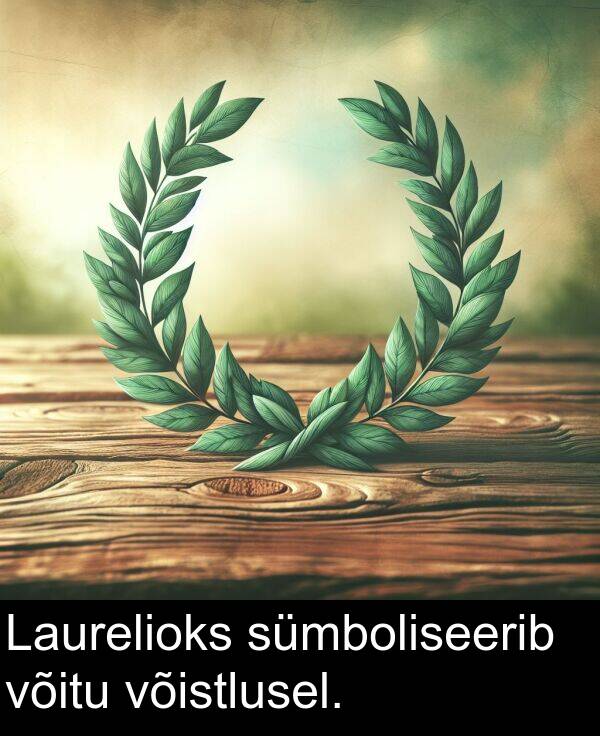 sümboliseerib: Laurelioks sümboliseerib võitu võistlusel.