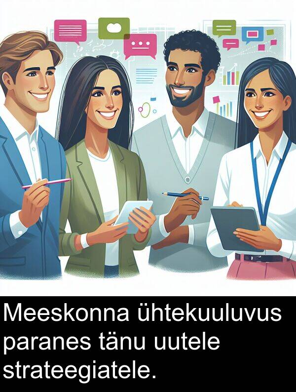 strateegiatele: Meeskonna ühtekuuluvus paranes tänu uutele strateegiatele.