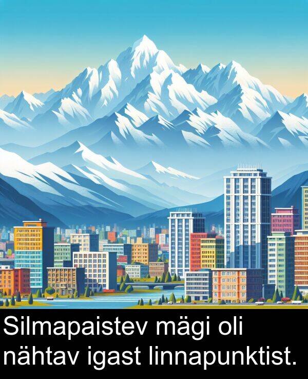 mägi: Silmapaistev mägi oli nähtav igast linnapunktist.