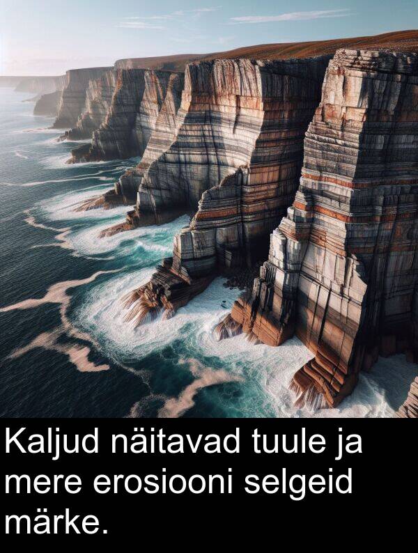 tuule: Kaljud näitavad tuule ja mere erosiooni selgeid märke.