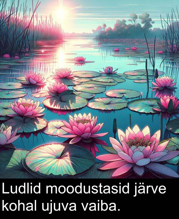 ujuva: Ludlid moodustasid järve kohal ujuva vaiba.