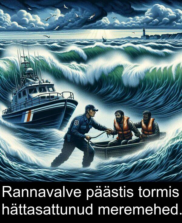 hättasattunud: Rannavalve päästis tormis hättasattunud meremehed.