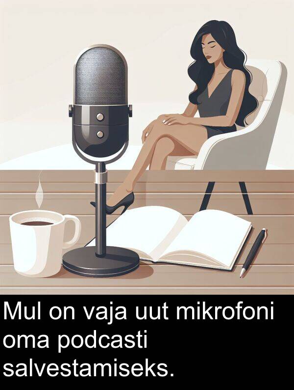 podcasti: Mul on vaja uut mikrofoni oma podcasti salvestamiseks.