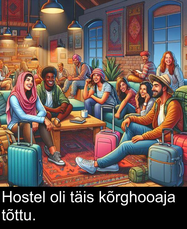 tõttu: Hostel oli täis kõrghooaja tõttu.