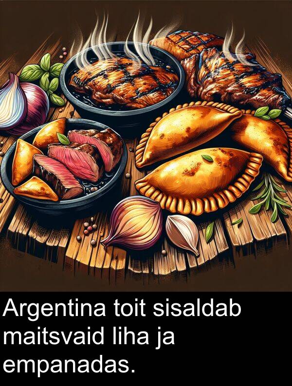 toit: Argentina toit sisaldab maitsvaid liha ja empanadas.
