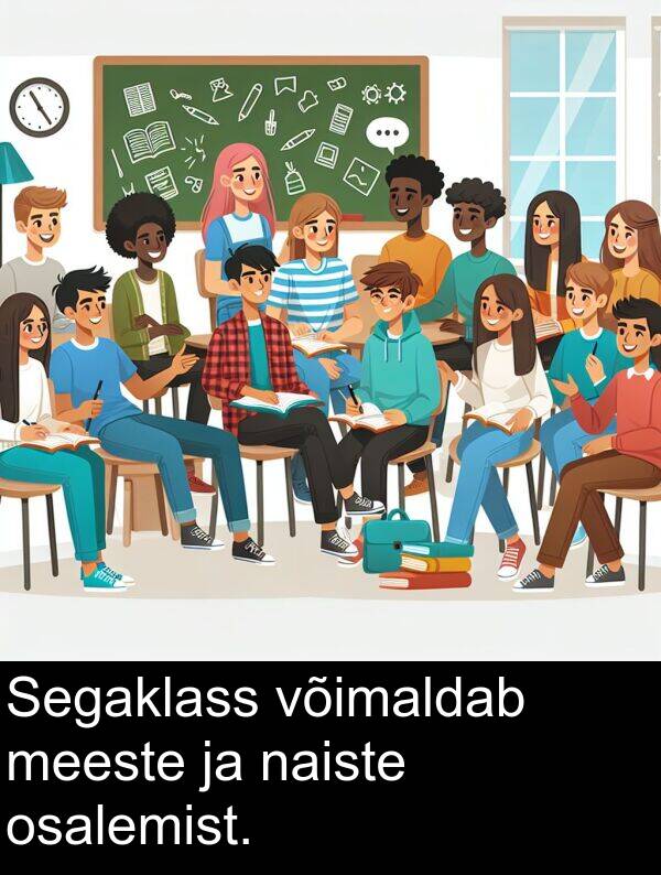 osalemist: Segaklass võimaldab meeste ja naiste osalemist.
