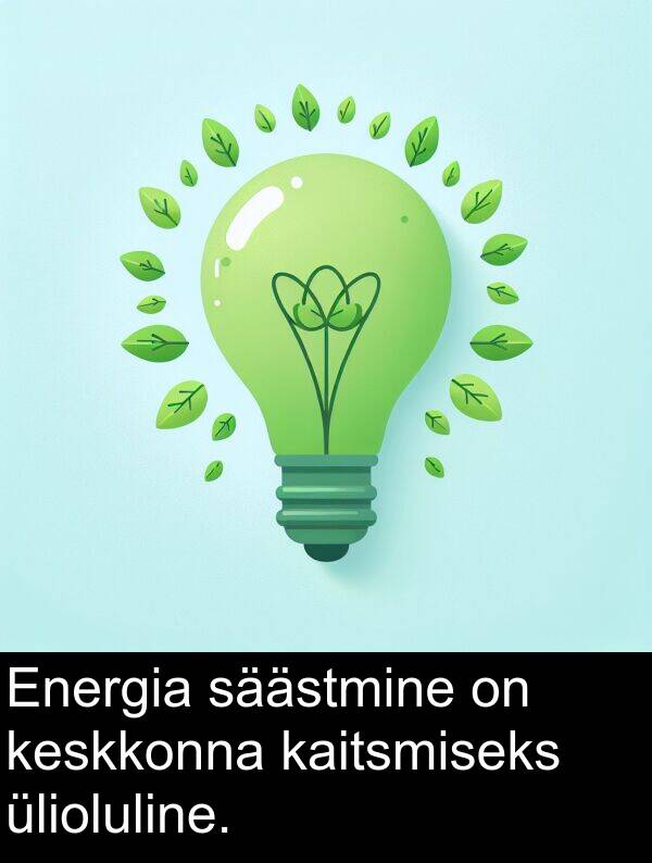 säästmine: Energia säästmine on keskkonna kaitsmiseks ülioluline.