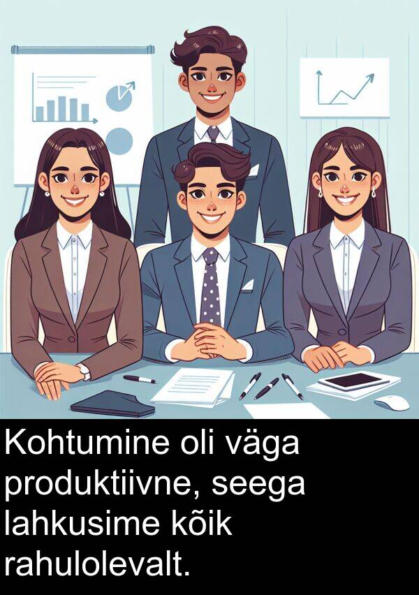 rahulolevalt: Kohtumine oli väga produktiivne, seega lahkusime kõik rahulolevalt.