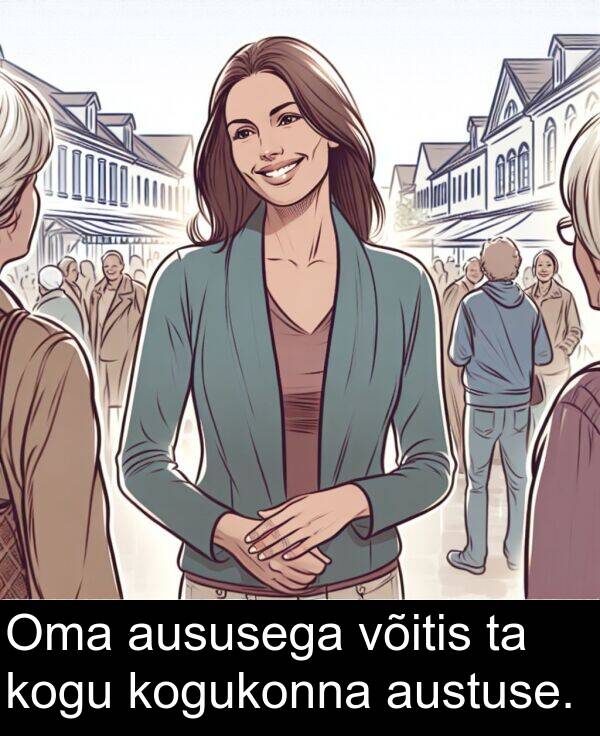 kogukonna: Oma aususega võitis ta kogu kogukonna austuse.