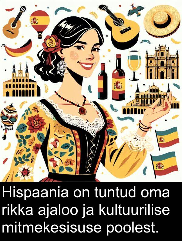 kultuurilise: Hispaania on tuntud oma rikka ajaloo ja kultuurilise mitmekesisuse poolest.