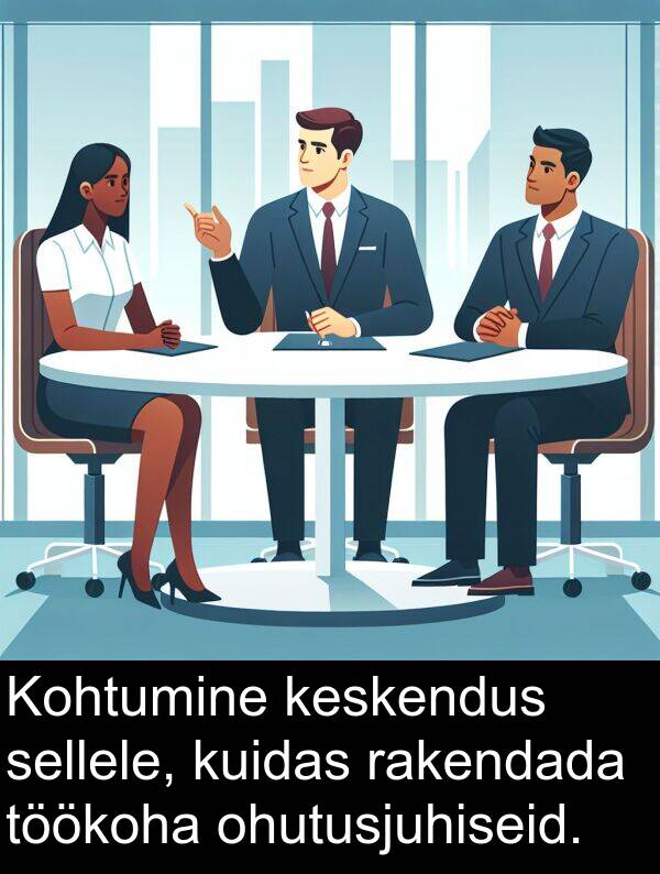 ohutusjuhiseid: Kohtumine keskendus sellele, kuidas rakendada töökoha ohutusjuhiseid.