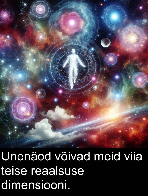 dimensiooni: Unenäod võivad meid viia teise reaalsuse dimensiooni.