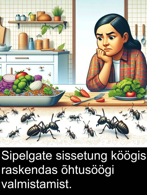 sissetung: Sipelgate sissetung köögis raskendas õhtusöögi valmistamist.