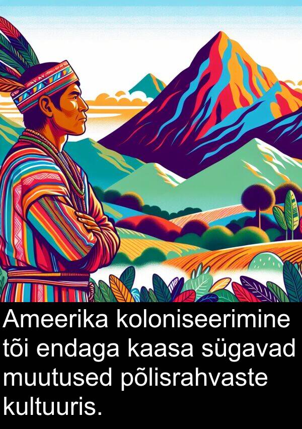 koloniseerimine: Ameerika koloniseerimine tõi endaga kaasa sügavad muutused põlisrahvaste kultuuris.