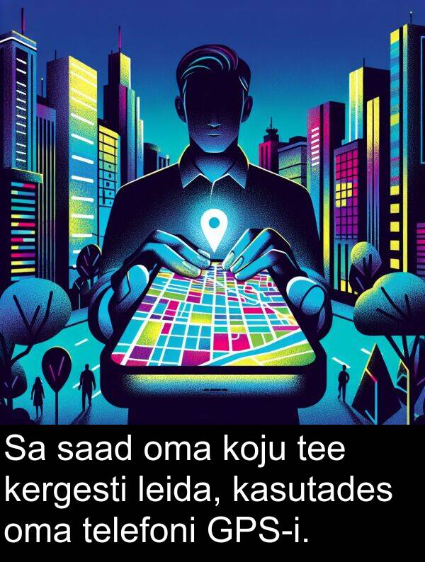 koju: Sa saad oma koju tee kergesti leida, kasutades oma telefoni GPS-i.