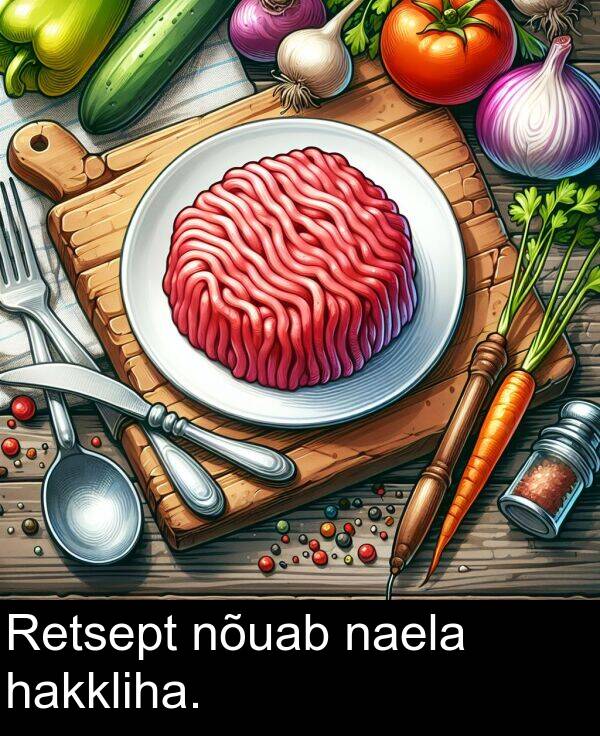 hakkliha: Retsept nõuab naela hakkliha.