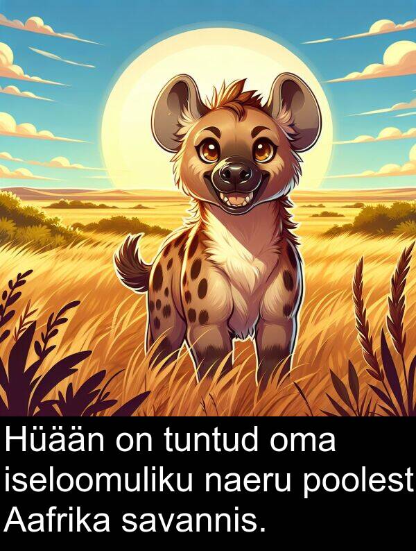 iseloomuliku: Hüään on tuntud oma iseloomuliku naeru poolest Aafrika savannis.