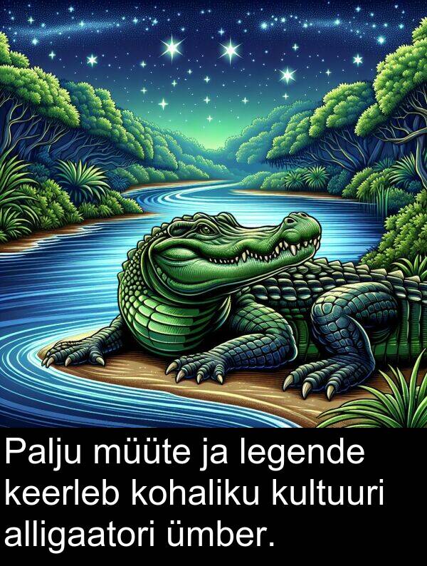 kohaliku: Palju müüte ja legende keerleb kohaliku kultuuri alligaatori ümber.
