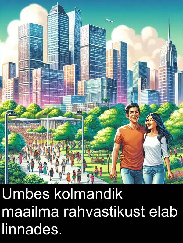 linnades: Umbes kolmandik maailma rahvastikust elab linnades.