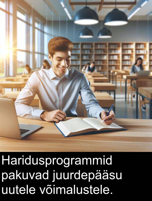 uutele: Haridusprogrammid pakuvad juurdepääsu uutele võimalustele.