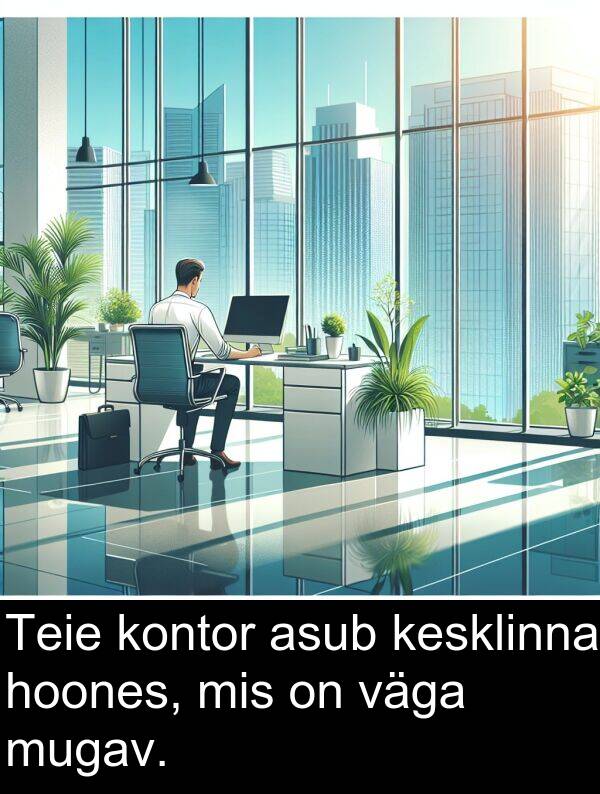 hoones: Teie kontor asub kesklinna hoones, mis on väga mugav.
