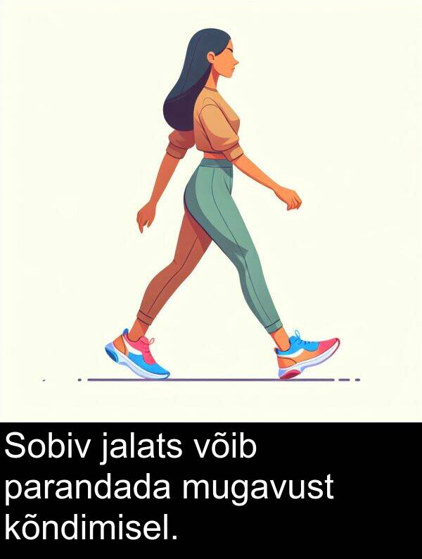 jalats: Sobiv jalats võib parandada mugavust kõndimisel.