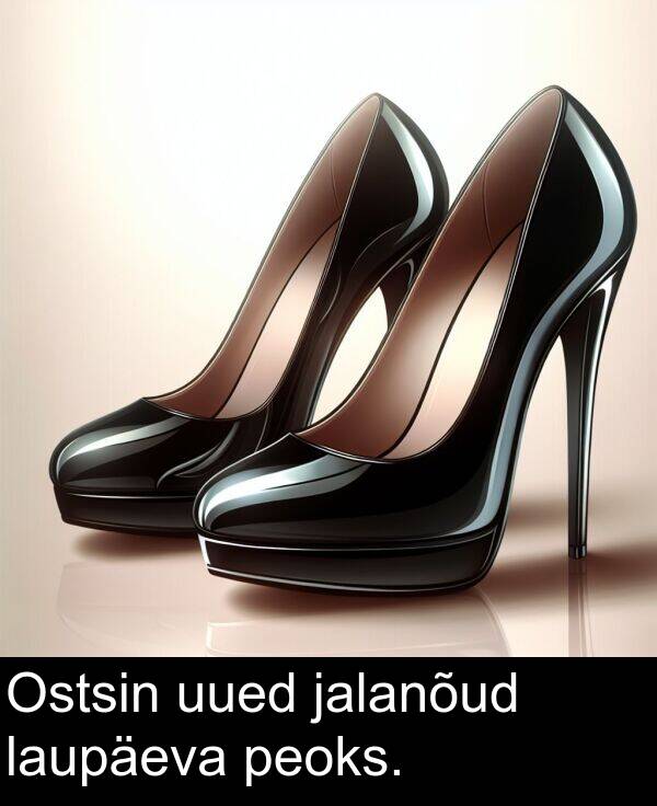 jalanõud: Ostsin uued jalanõud laupäeva peoks.