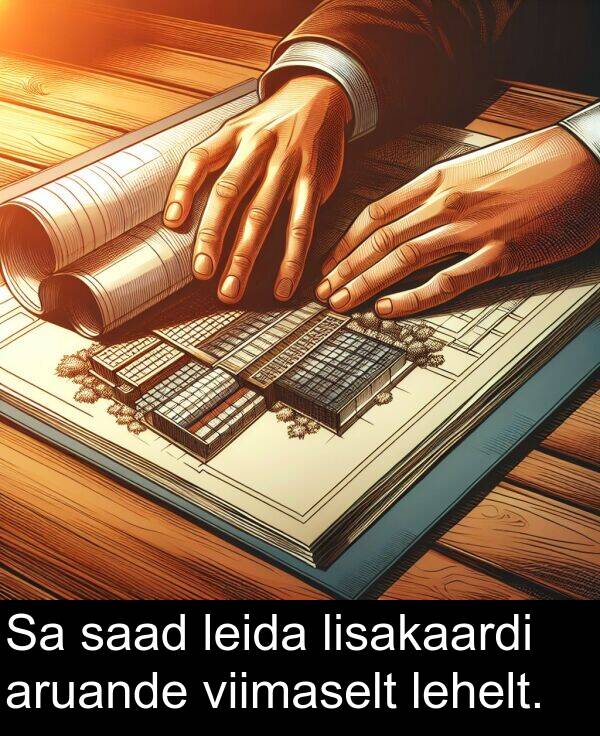 viimaselt: Sa saad leida lisakaardi aruande viimaselt lehelt.