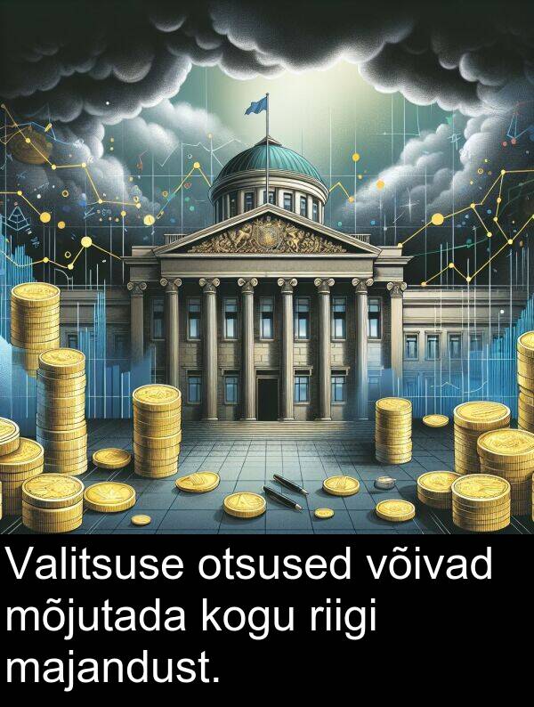 otsused: Valitsuse otsused võivad mõjutada kogu riigi majandust.