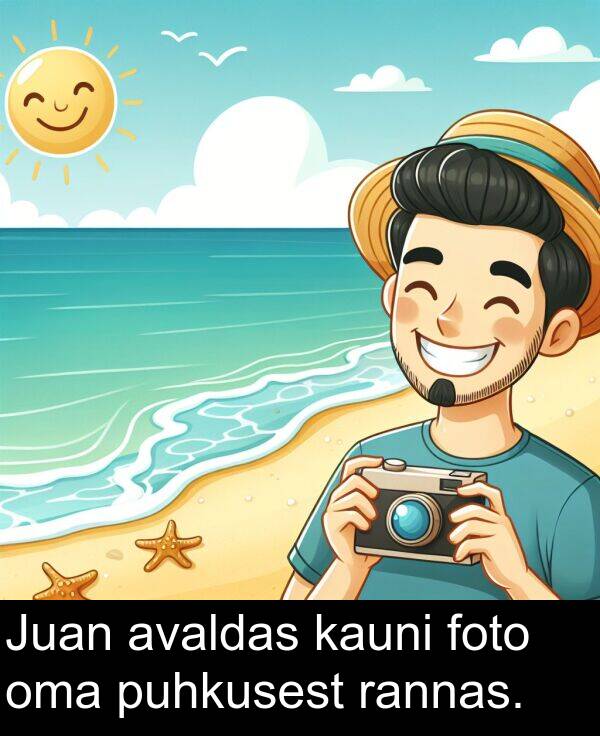 foto: Juan avaldas kauni foto oma puhkusest rannas.