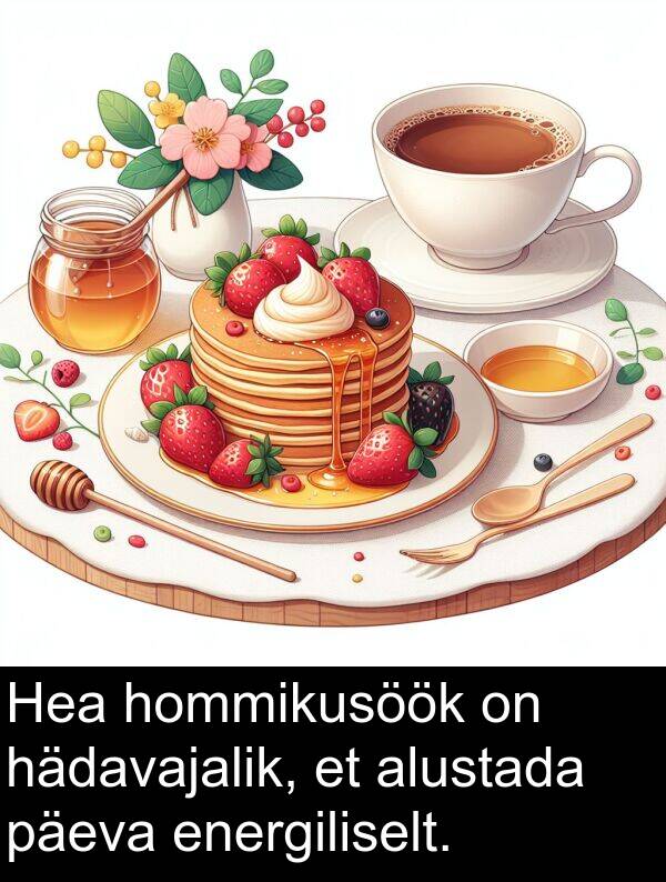 hädavajalik: Hea hommikusöök on hädavajalik, et alustada päeva energiliselt.