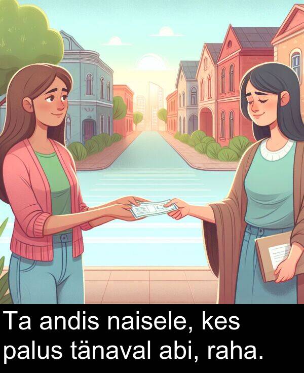 abi: Ta andis naisele, kes palus tänaval abi, raha.